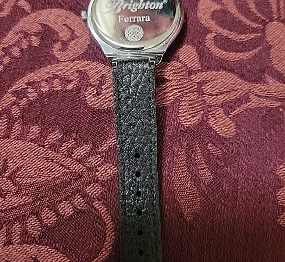 Brighton Silver Watch with Black Strap - Picture 4 of 4